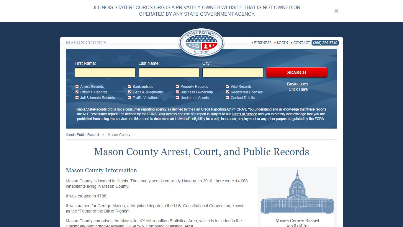 Mason County Arrest, Court, and Public Records